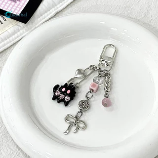 พวงกุญแจน่ารักๆ ที่ห้อยโทรศัพท์ sweet Cool Beaded Key Chain Bag หูฟังจี้น่ารักโทรศัพท์ Chain เคสโทรศัพท์จี้