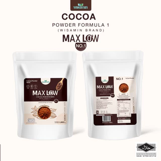 MAXLOW NO.1 เครื่องดื่มผงโกโก้ สูตร 1 เพียว 100% โกโก้แท้จากฝรั่งเศส เกรดพรีเมี่ยม (ตราวิษามิน) ปริมาณ 1,000 กรัม/ถุง