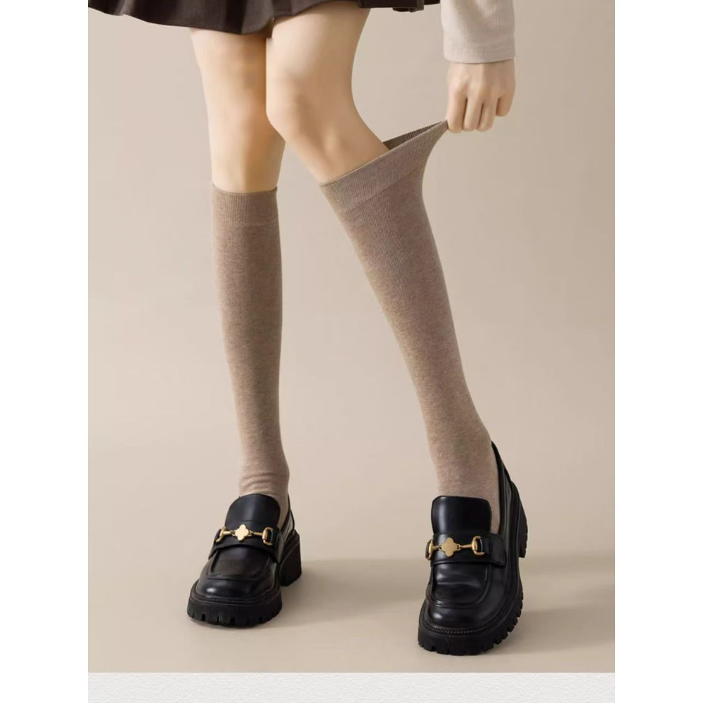 🎀จัดส่งจากไทย🎀ถุงเท้ายาวถึงเข่าสตรีสไตล์เกาหลี ถุงเท้าผู้หญิง JK ผ้าฝ้ายสวมใส่สบาย - รูปที่ 4