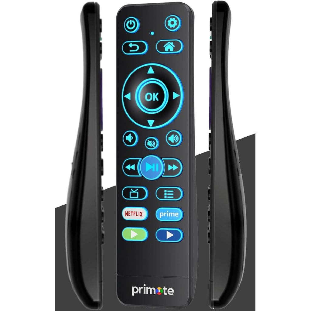 รีโมทสําหรับสมาร์ททีวีในตัว ROKU/FlRE ทั้งหมด 4K/HD พร้อม Backlit และ IR Learning (ไม่ติด)