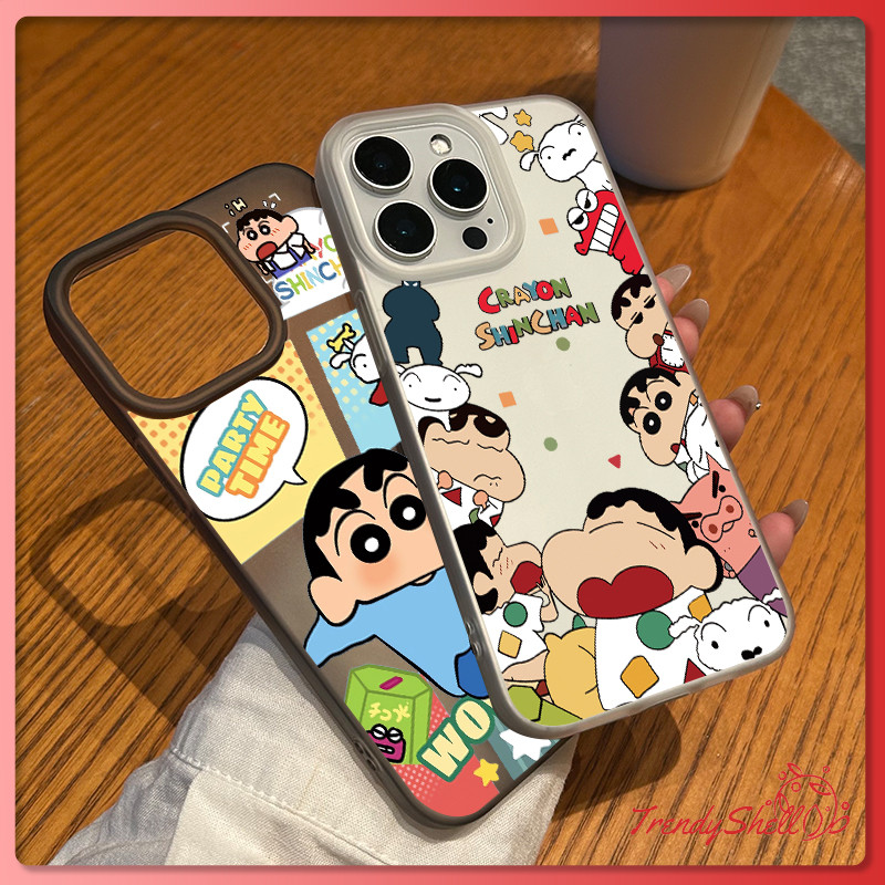 Shin-Chan Pattern เคสโทรศัพท์ โปร่งแสง For เคสไอโฟน11 สำหรับ iPhone 11 12 13 14 15 Pro Max X 7 Plus XR เคส ซิลิโคนนุ่ม