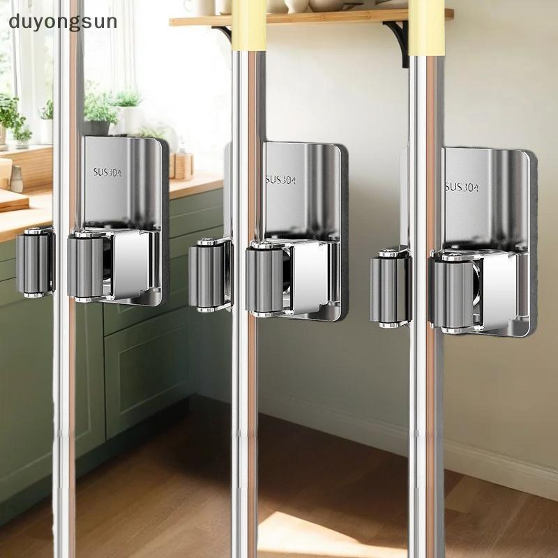 (duyongsun) Mop Broom Holder Mop Hook Wall Mount Heavy Duty Broom Garden Tool Hanging Organizer Mop 