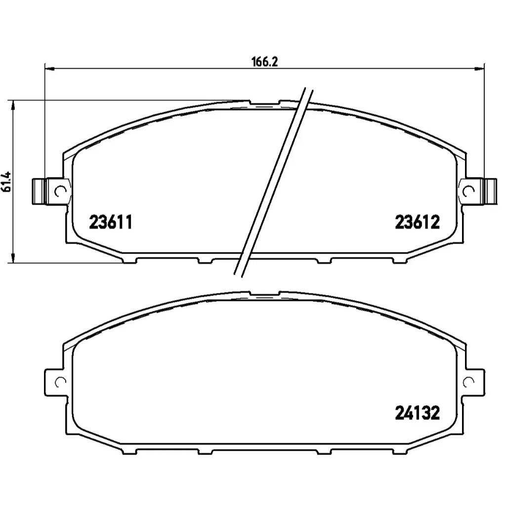 ผ้าดิสเบรค หน้า หลัง NISSAN PATROL GR V Y61 1998-2007