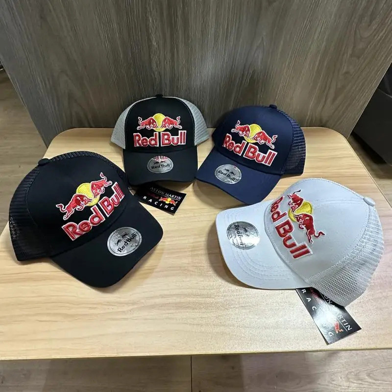 ใหม่ 4 สี Red Bull เบสบอลหมวกปัก Red Bull Sun หมวกคุณภาพสูง Street กีฬาหมวก Rap Hip Hop หมวก
