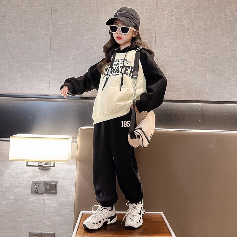 【YAOEENH】ชุดสองชิ้นหลวมสบายสำหรับเด็กอายุ 8-14 ปี สไตล์ฤดูฝนถึงหนาวยามค่ำคืน เสื้อฮูดพิมพ์ลายและกระโปรง ชุดแฟชั่น - รูปที่ 3