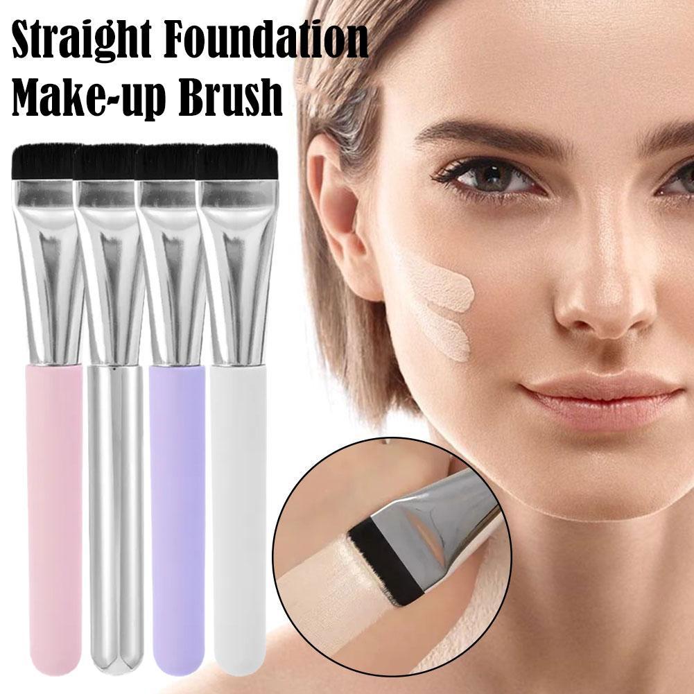Thin Flat Foundation Brush Seamless Blending Makeup & Mask Brush Perfect For Liquid & Cream X3O0