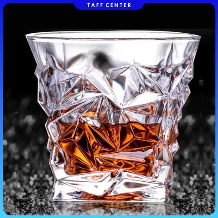 One Two Cups Whisky Cocktail Crystal Diamond Rock Glass 300ml - YJ103