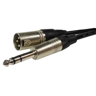 [ 1 เส้น ] SSF-ST-MIC-XLR-M สายสัญญาณ ไมค์ สเตอริโอ ออก XLR ผู้ สายสัญญาณ 6.35mm Stereo to XLR Male Cable TRS to XLR ...