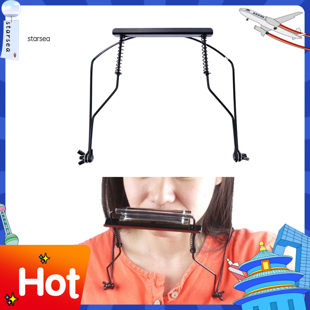 SRA ZK 10 หลุม Harmonica ผู้ถือคอปรับเพลงปากออร์แกนขาตั้ง Harp ชั้นวางโลหะ