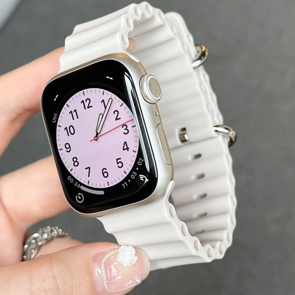 สายซิลิโคนสำหรับกีฬา for Apple Watch Ultra/SE 3 2 49มม IWatch Series 11/10 9 8 7 6 46 44 40 45มม 42 38 41มม - รูปที่ 4