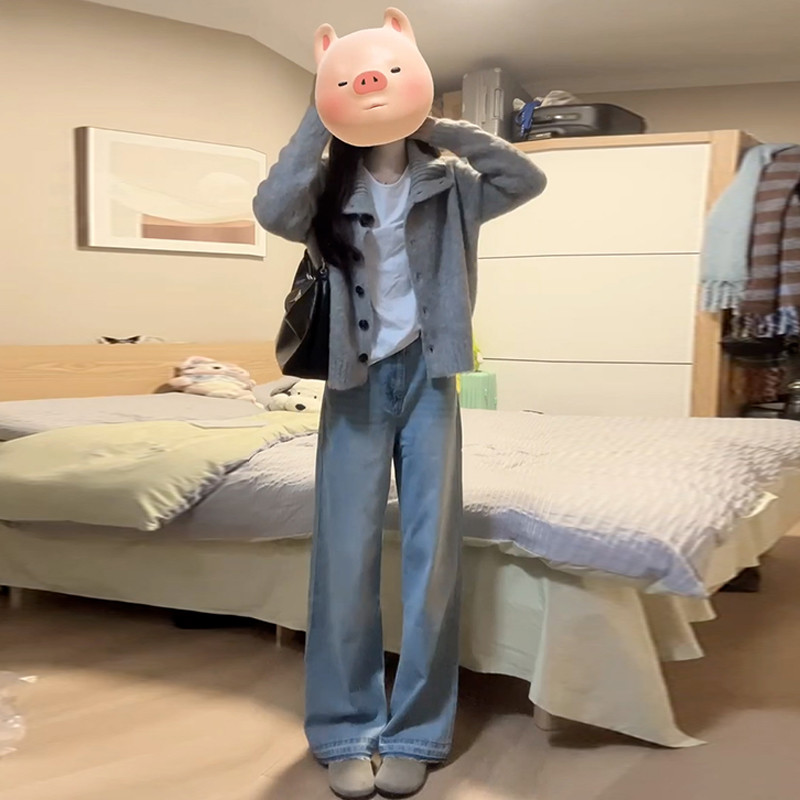 ผู้หญิงสีเทาครึ่งคอเต่าแจ็คเก็ตฤดูใบไม้ผลิ2024ฤดูใบไม้ร่วงฤดูหนาวสไตล์ขี้เกียจสวมใส่เสื้อกันหนาวเสื้