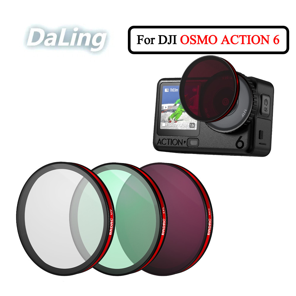 เหมาะสําหรับ DJI OSMO ACTION6 ชุดกรอง ND ND กรอง UV เลนส์ป้องกัน CPL Polarizer ACTION6 เลนส์กล้องอุปกรณ์เสริม