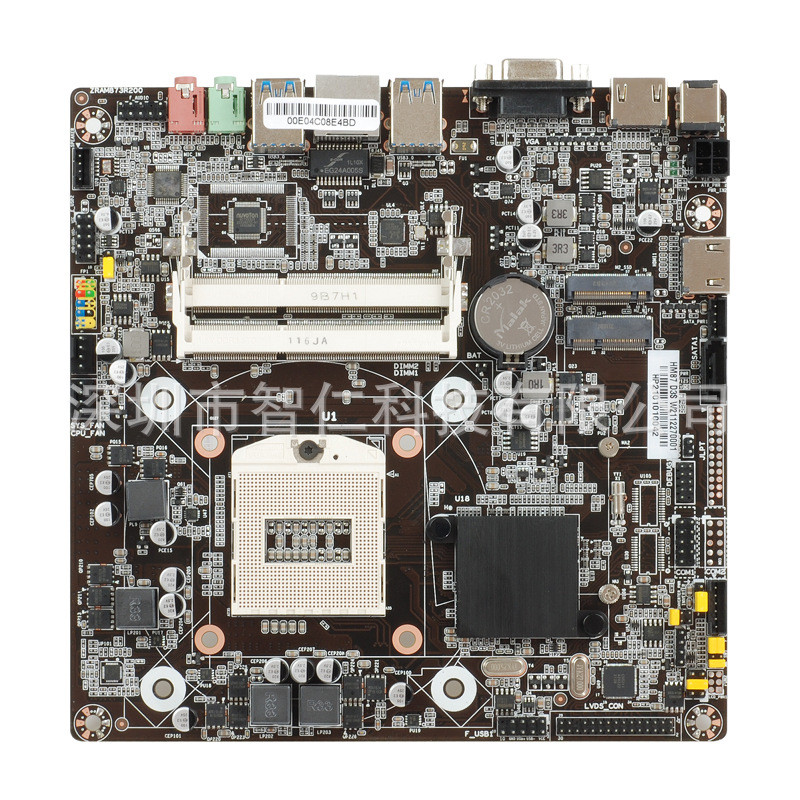 ยี่ห้อใหม่ Zhiren 4th Generation HM87 Dual Slot All-in-One เครื่องโฆษณา Mini Host คอมพิวเตอร์สนับสนุ