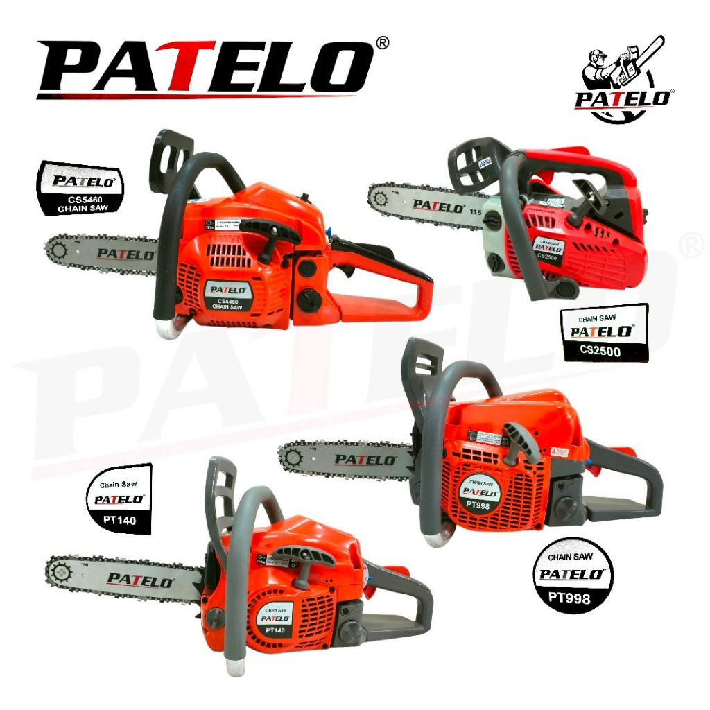 เลื่อยยนต์ PATELO รุ่น 140 / 998 / CS5460 รุ่นงานหนัก มาพร้อมบาร์ 18 นิ้ว +โซ่ (3636-18 นิ้ว) เลื่อย