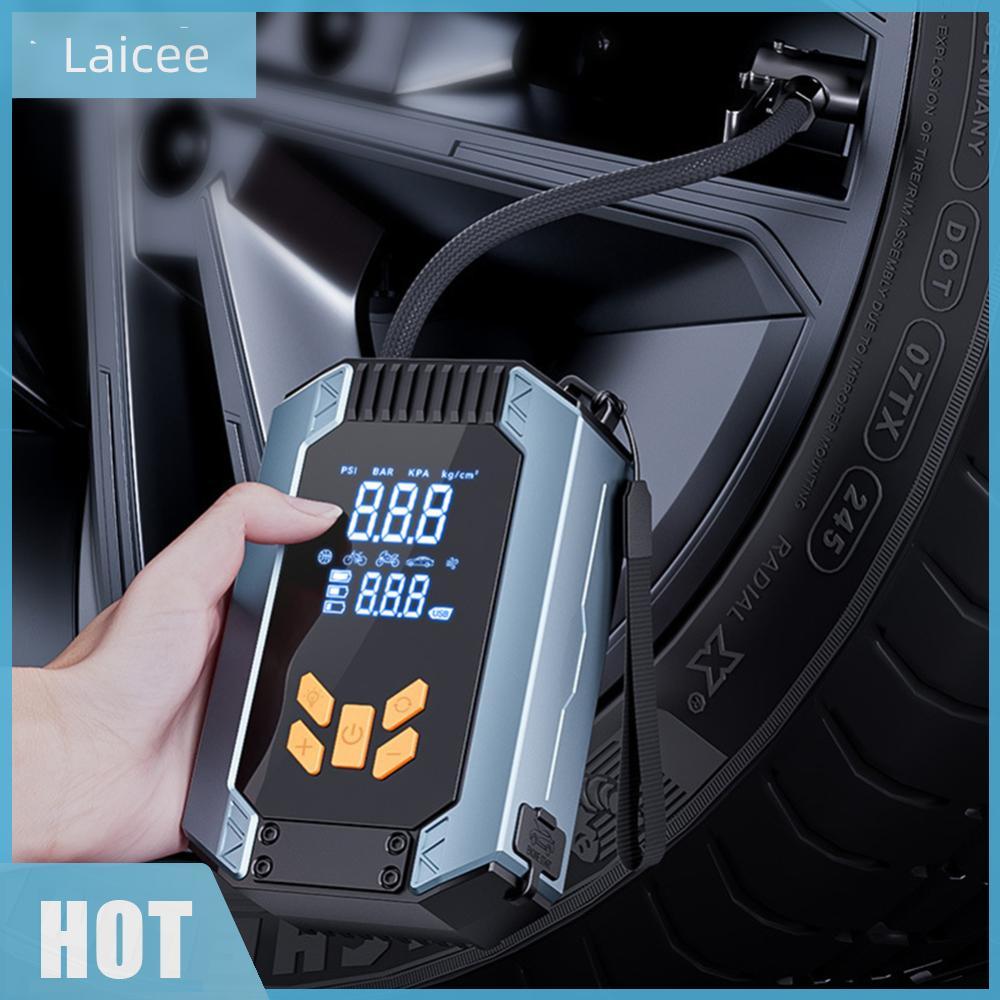 [Laicee.th] ปั๊มลมไฟฟ้าพร้อม Jump Starter ปั๊มลมไร้สาย แบตเตอรี่รถยนต์ Jump Starter สําหรับรถยนต์ SU
