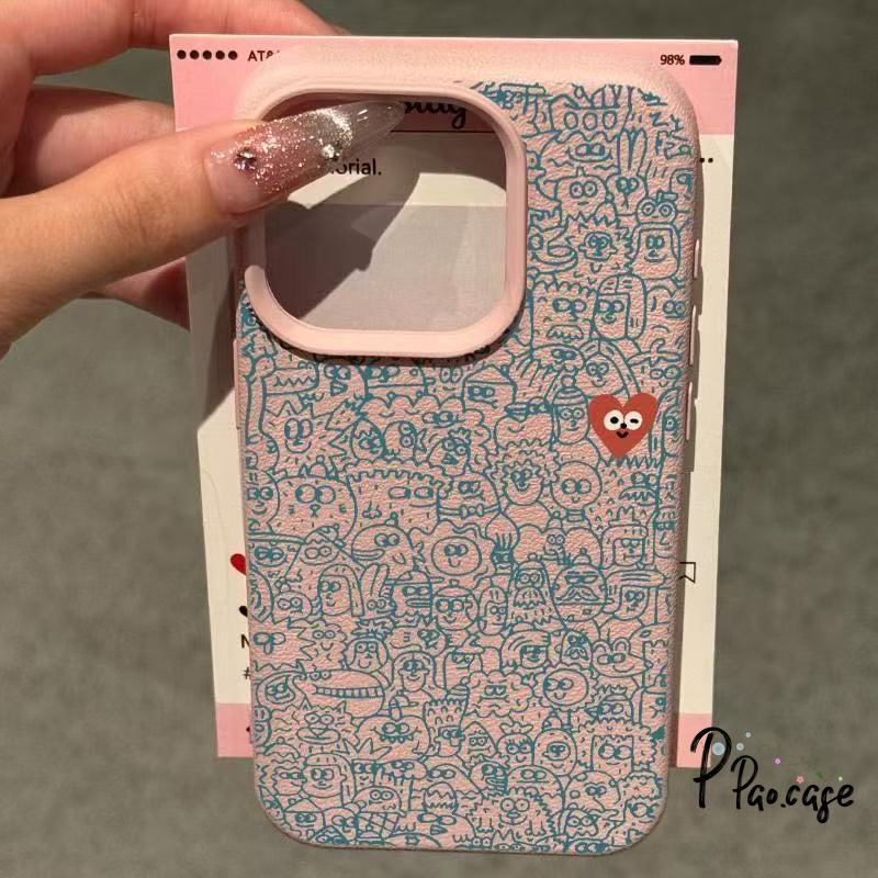 สำหรับ IPhone 17 Air 11 16 12 13 15 14 Pro Max XR X XS Max 7 14 16 8 15 Plus การ์ตูนที่มีคอลเลกชันปกหนังลายห่วงใย ราคา ถูกที่สุด ดีลบีเคเค