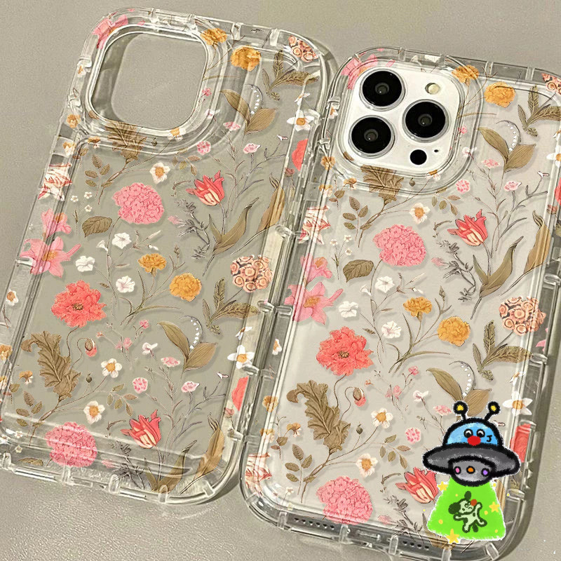 เคสโทรศัพท์ขนโปรดในกลางใบและดอกไม้ตกเหมาะสําหรับRealme C31 C30/C30s/Narzo 50i Prime C21y/C25y C21 C1