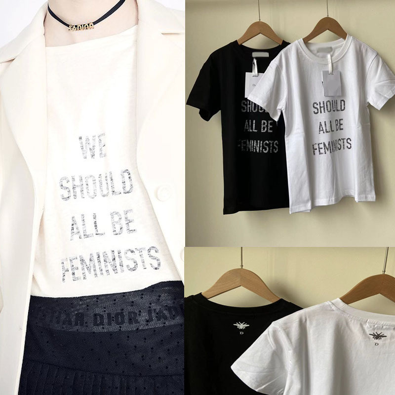 IU1T DI# logo Printed letters super versatile loose short sleeves T Women's Casual Shirt T