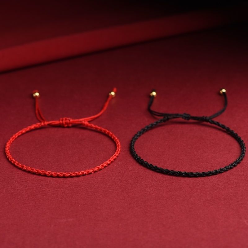 กำไล coquette bracelet Ins Thin Style Couple Keeping Safe Girl Red Bracelet