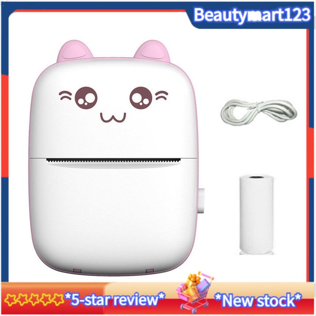 BM1 Rolls Mini Printer Thermal Printer Label Sticker Self-Adhesive Thermal Printing Paper Inkless Pr