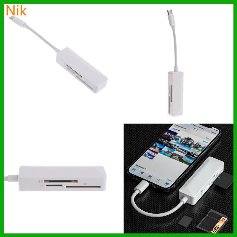 บ.นน.ค.ศ. 3 in 1 Memory Card Reader USB C External Card Reader XD TFSD Speed Reader