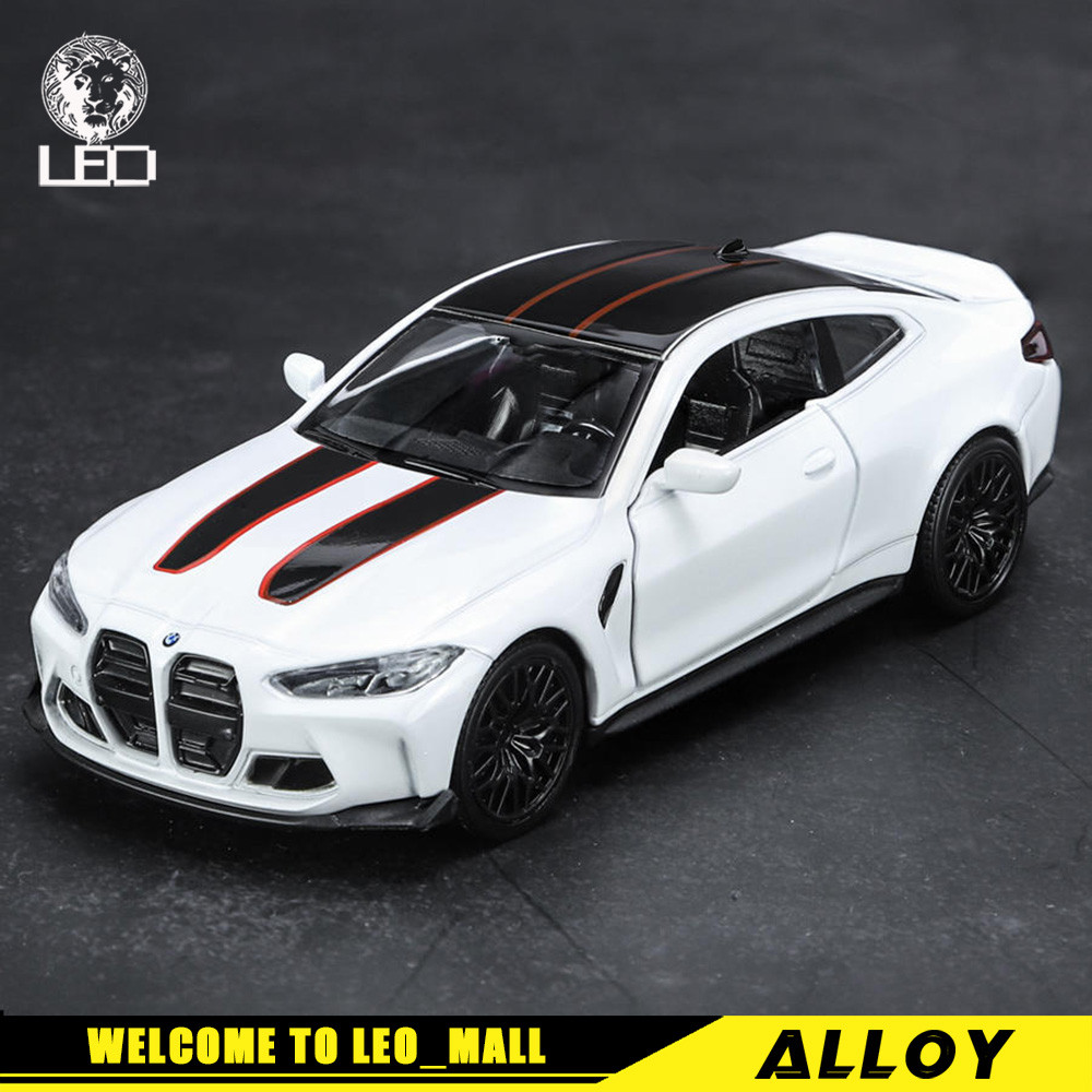 LEO 1:36 BMW M4 CSL โลหะ Diecast รุ่นของเล่นรถคอลเลกชันของขวัญสําหรับชายหญิงของเล่นเด็ก