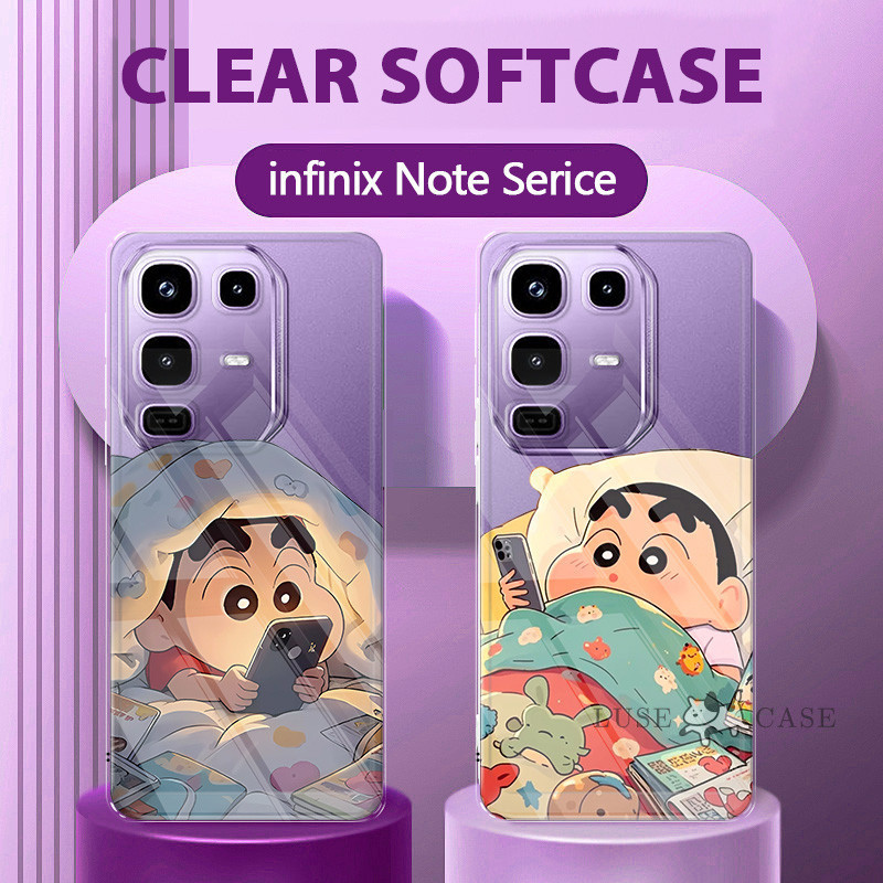 HP พรีเมี่ยมล่าสุด Crayonshinchan Girls Case Infinix Note 50 Pro 5G 30 40 Pro Plus 5G 40 4G Tk เคสโท