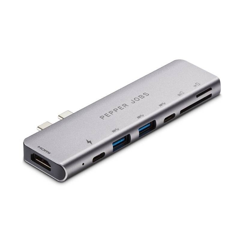 [PEPPER JOBS] Dual USBC Hub with 4K HDMI output for MacBook Pro 13"/15 20162018 [TCHMBP7]