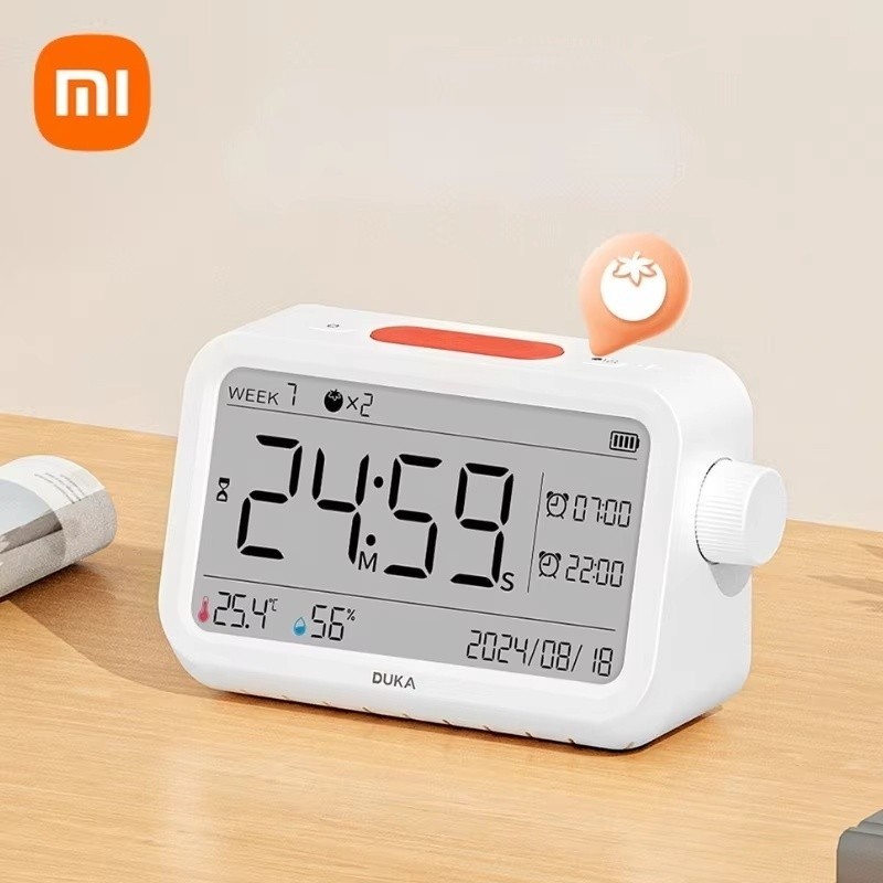 2024 New Xiaomi duka MT2 Multifunctional Thermohygrometer Thermometer Timer Alarm Clock 3 in 1 Tempe
