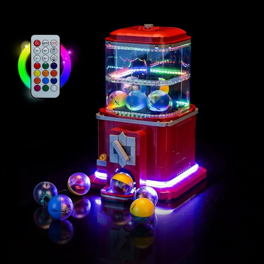 ไฟ LED เข้ากันได้กับเครื่องหยอดเหรียญ Lego Minifigure 21358,ชุดไฟเข้ากันได้กับ Lego 221358 สําหรับ s