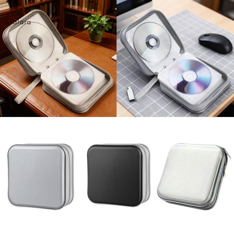 [lzdhuiz3] CD Case DVD Case CD Case Holder Disc Storage Organizer for Home Car Travel Office