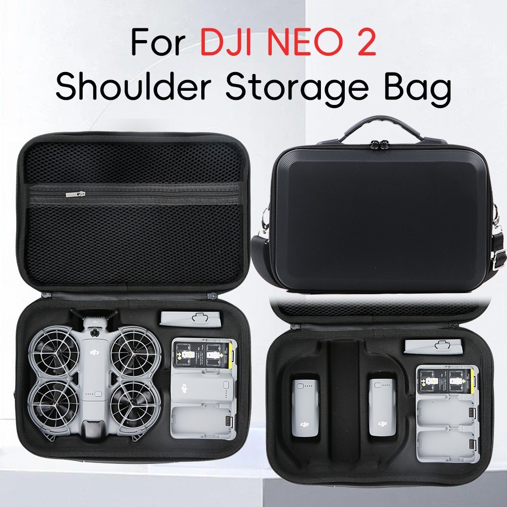 สําหรับ DJI NEO 2 กระเป๋าเก็บสามชุดไฟฟ้ากล่องเก็บแบบพกพาไหล่เดี่ยวกระเป๋าสะพายข้าง Neo2 กระเป๋าถืออุปกรณ์เสริม