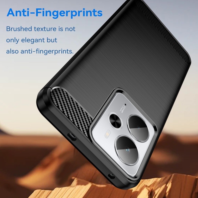 RuggerเกราะTPUเจลสําหรับOPPO Realme P3 5G P3 Pro P1 ความเร็ว 5Gคาร์บอนแปรงTPUสําหรับRealme P3 5G