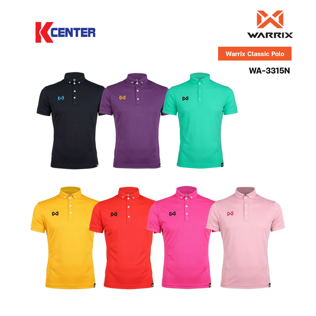 Warrix เสื้อโปโล รุ่น CLASSIC POLO  WA-3315N (1)