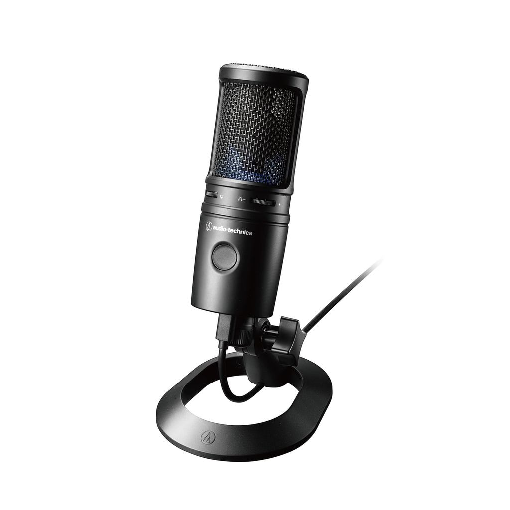 Audio-Technica AT2020USB-X ไมโครโฟนคอนเดนเซอร์พร้อมปุ่มปิดเสียง ปรับระดับเสียง เอาต์พุตหูฟัง USB-Typ