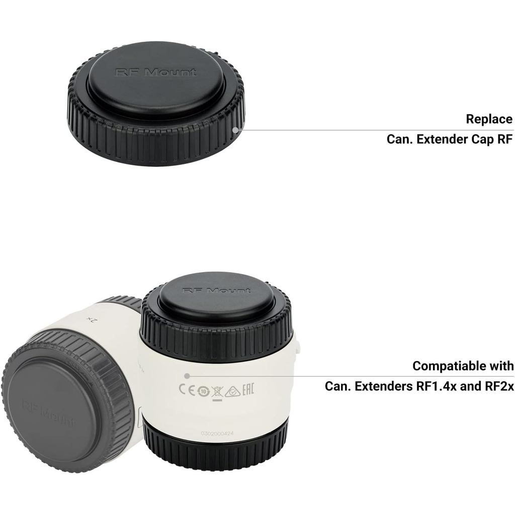 (2 Packs) RF Mount Extender Cap Cover for Canon Extenders RF1.4X and RF2x on RF 600mm RF 800mm RF100