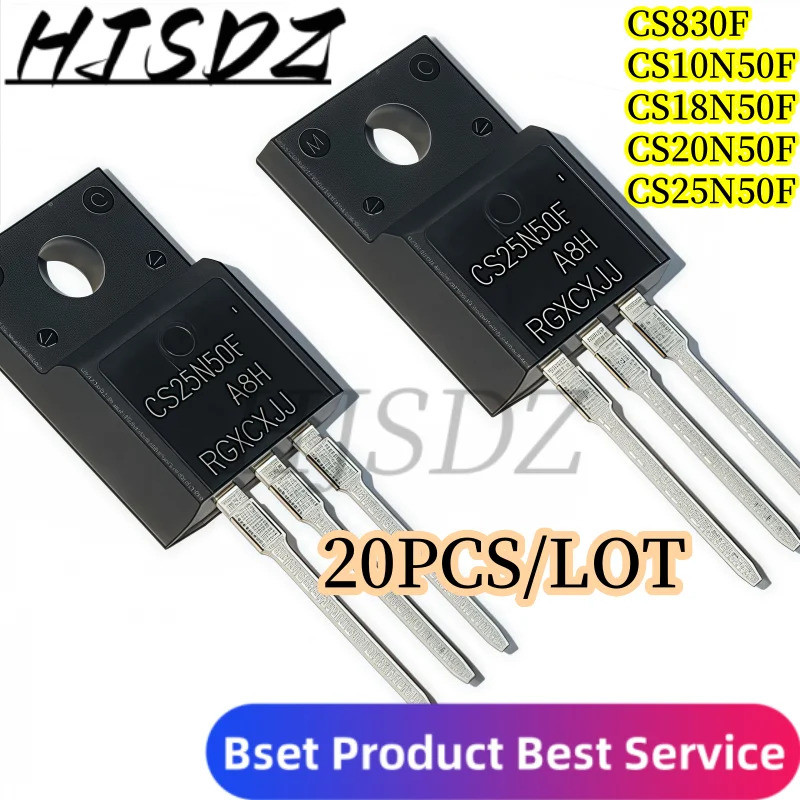 5PCS CS830F CS20N50F CS10N50F CS18N50F CS25N50F TO-220F Field Effect ทรานซิสเตอร์
