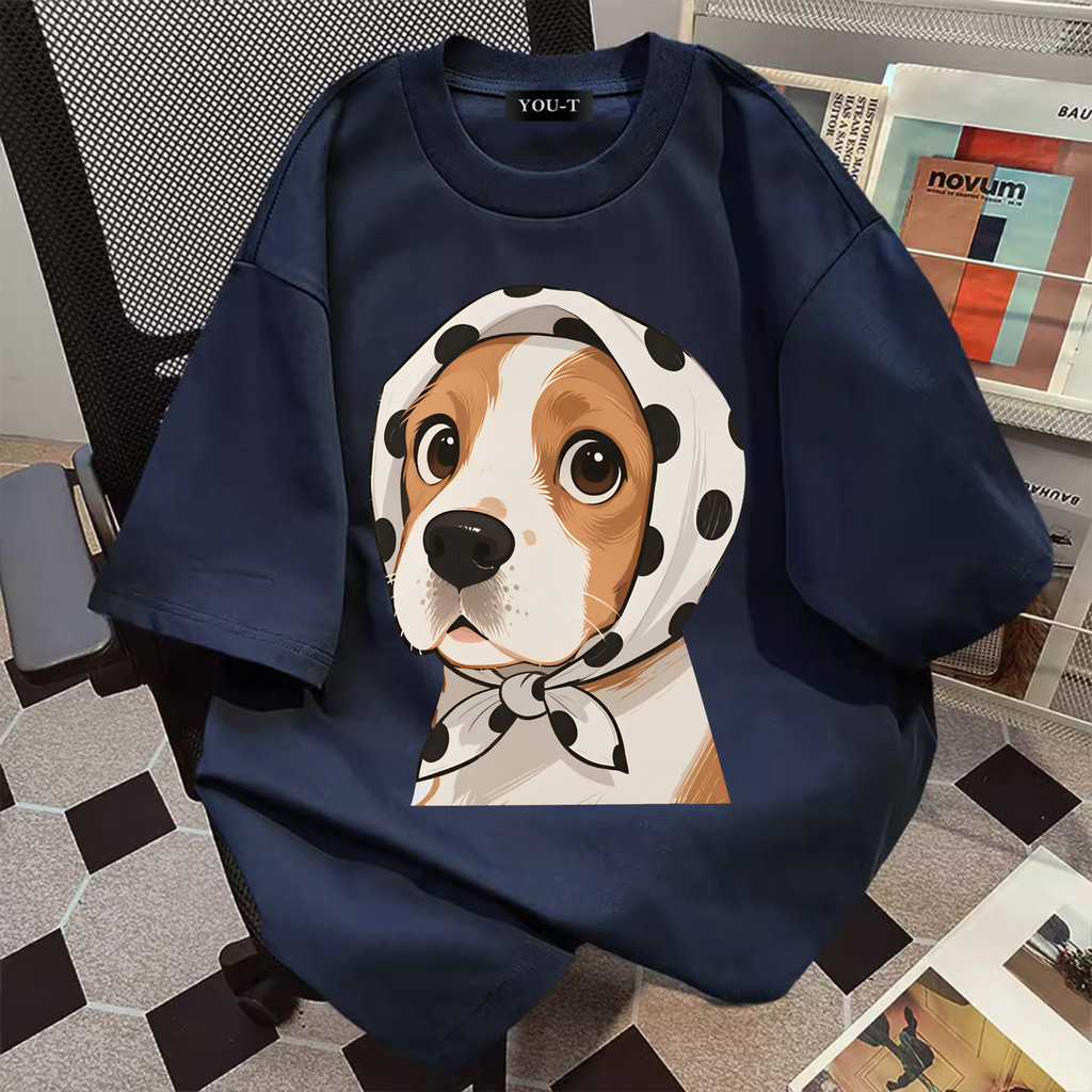 You-T 🐶  เกาหลีสไตล์ เสื้อยืด ผู้หญิง OVERSIZE พิมพ์ลาย "PHat DOG" ผ้าCOTTON โคตรนุ่ม เสื้อคอกลม ส่งจากไทย