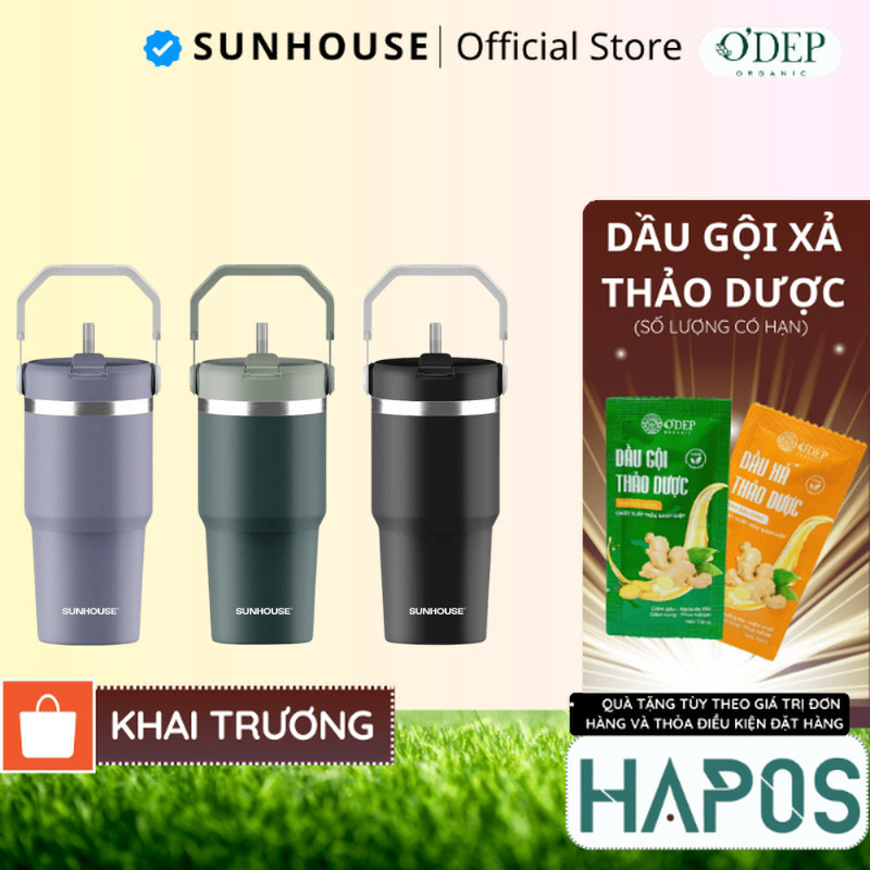 กระติกเก็บความเย็น City Drive 900ml Sunhouse KS-TU900CP - HAPOS HOF