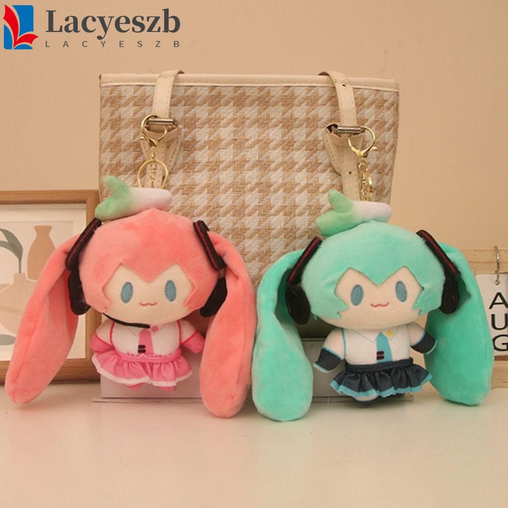 LACYESZB พวงกุญแจตุ๊กตา Hatsune Miku, การ์ตูนรุ่น Q Hatsune Miku พวงกุญแจ, ตุ๊กตา Miku พวงกุญแจอะนิเ