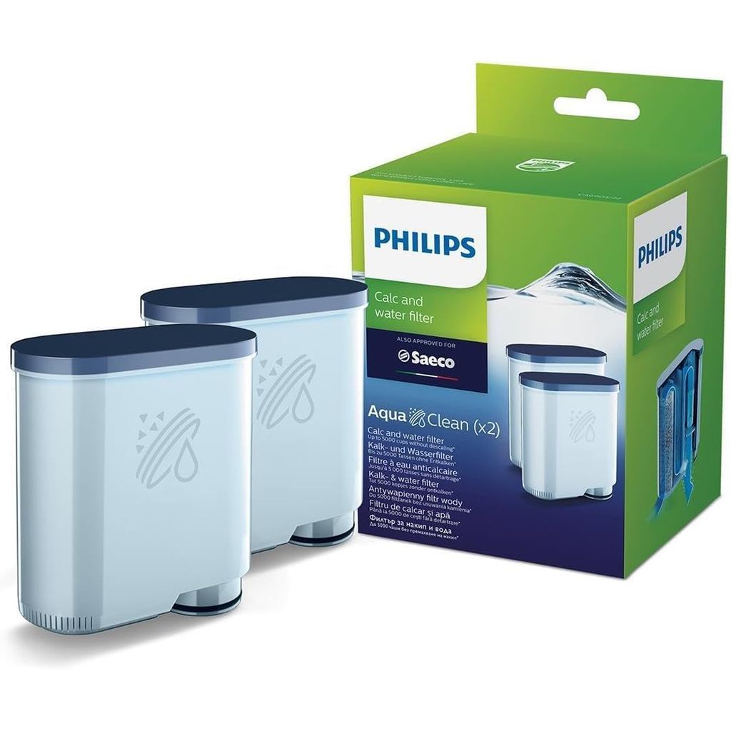 Philips Kalk CA6903 / 22 เครื่องกรองน้ํา Aqua Clean สําหรับเครื่องชงกาแฟ แพ็คคู่ พลาสติก
