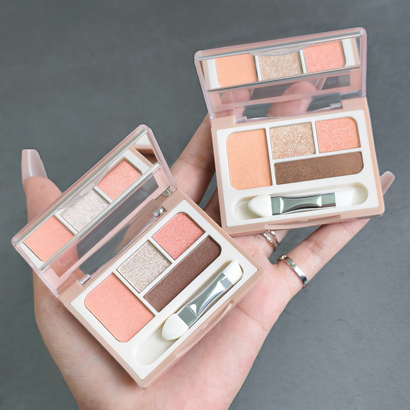 แผ่นอายแชโดว์สีธรรมชาติแบบด้าน - ปกปิดรอยคล้ำใต้ตา - ช่วยให้ผิวหน้าดูสว่างขึ้น - ใช้งานง่าย - เครื่องสำอางสำหรับแต่งตา