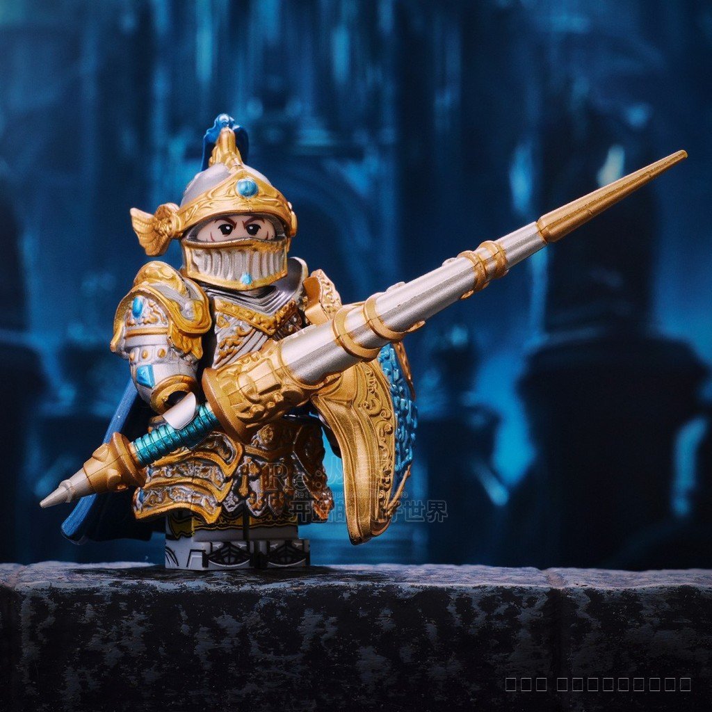 Lancelot Medieval King Arthur Third Knight Shield รอบตาราง Knight Square Building Block ของเล่น War 