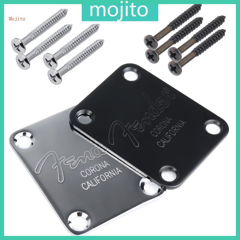 Mojito กีตาร์ไฟฟ้าเบสคอแผ่นสกรูสําหรับ S สําหรับ T TL -- Chrome หรือสีดําอุปกรณ์เสริมคุณภาพ