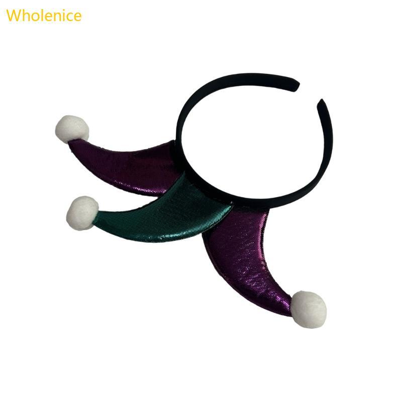 WHOL Jester Fun Hairbands Jester Clown Glitter Horn สําหรับ Photo Studio Photo Props