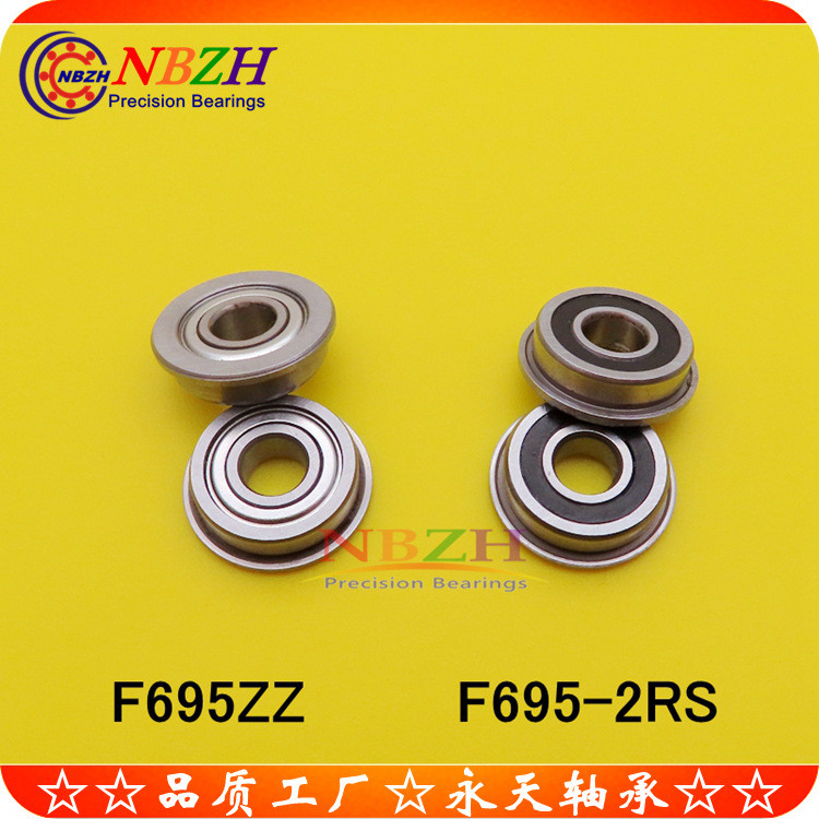 แบริ่งหน้าแปลนสแตนเลส SF695ZZ F695ZZ F695-2RS DDLF-1350 5 * 13 * 4 มม.TECW