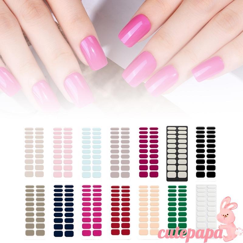 Cutep Gel Strips Semi Cured Gel Nail Art Sticker แถบเล็บกันน้ํา