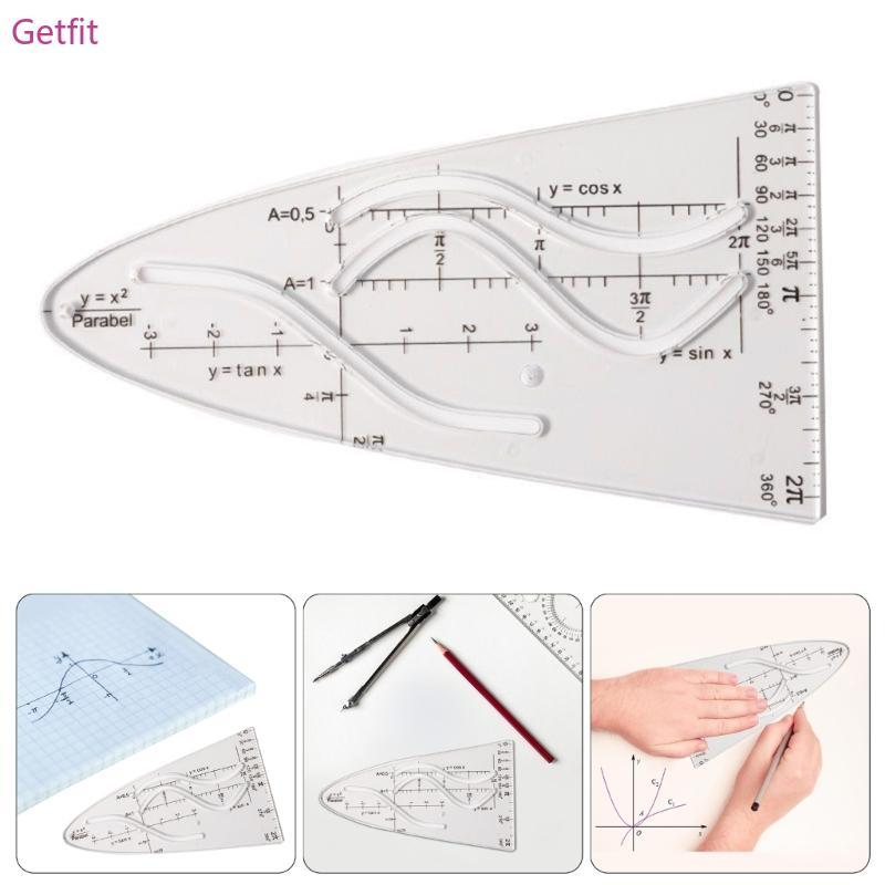 GETF Parabolic Stencil Math Curves ไม้บรรทัดแม่แบบ Parabola Stencil Parabolic Stencil