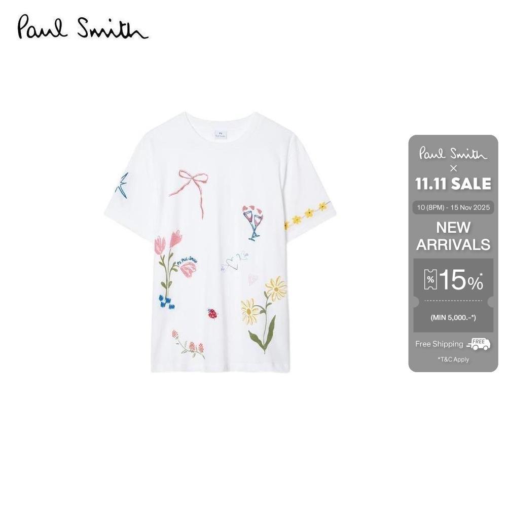 Paul Smith เสื้อยืดผู้หญิง รุ่น W2R-232V-TP5173-01  สี White