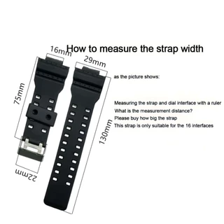 สายนาฬิกา แท้ สีดำ 30x16 mm ใช้ได้กับ Casio G Shock และ Sport Watch สายนาฬิกาCasio18 ม